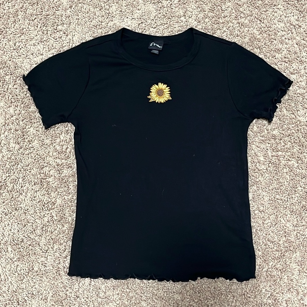 Black Sunflower Top